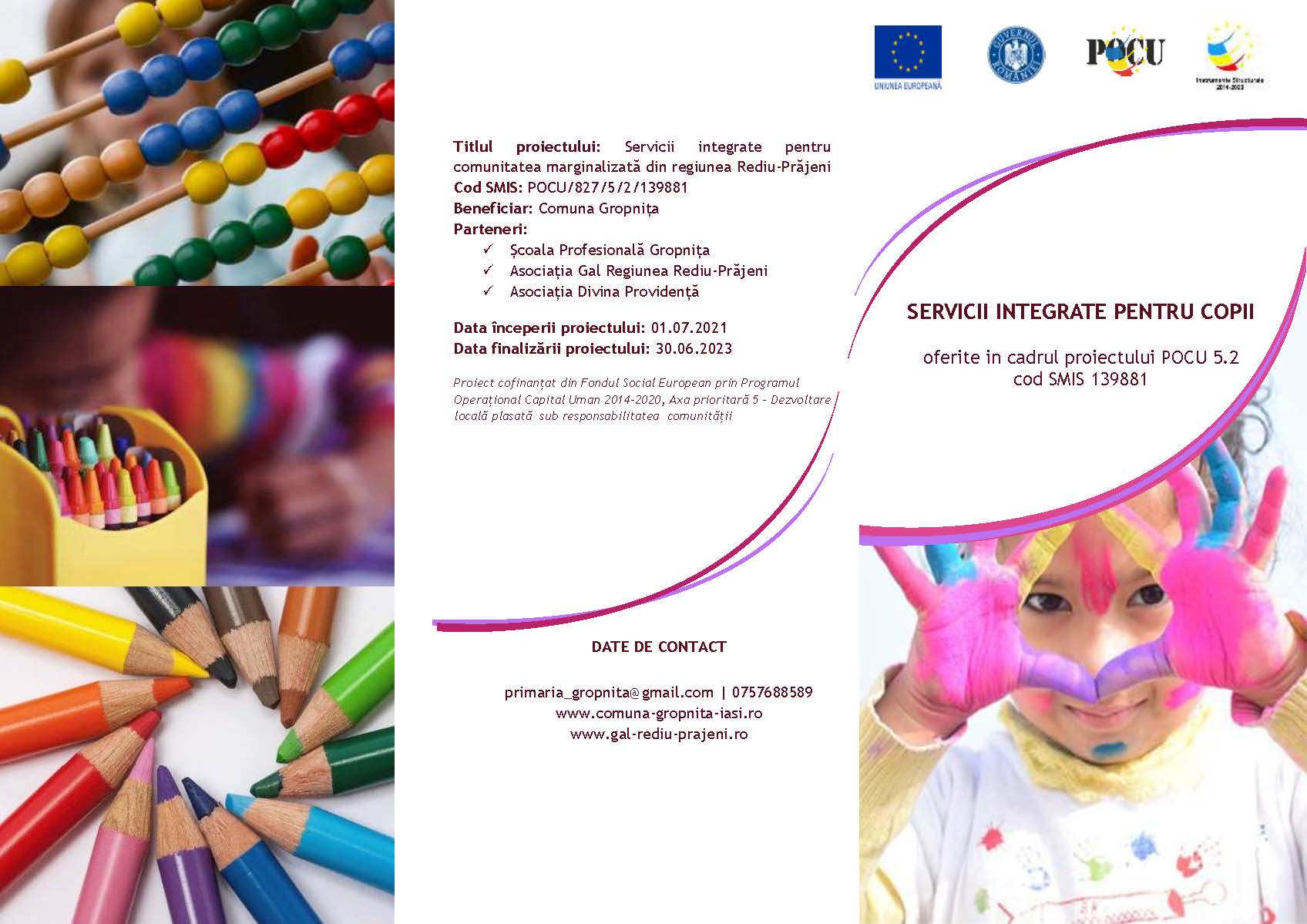 POCU 5.2: Servicii integrate pentru copii