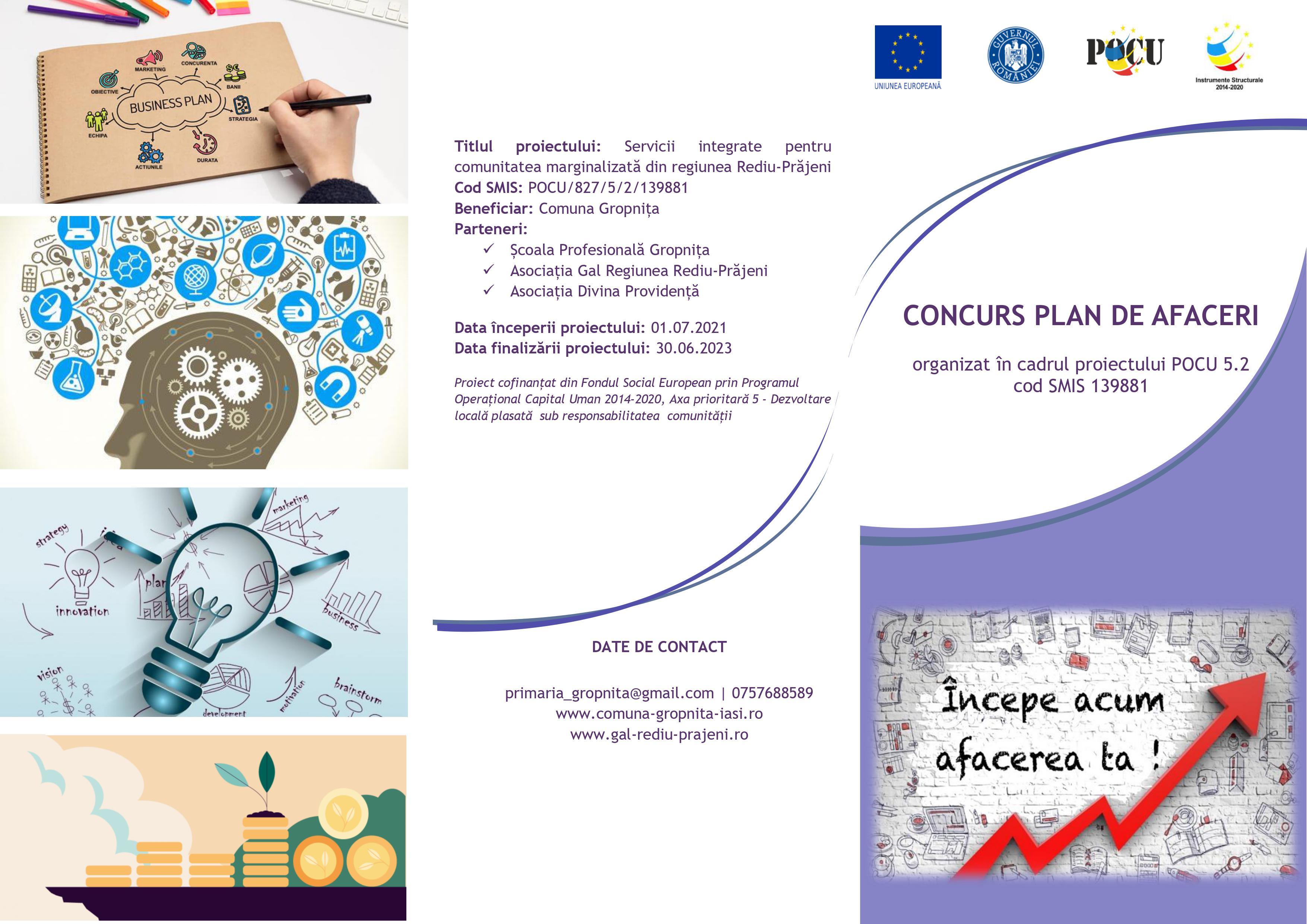 POCU 5.2: Concurs de planuri de afaceri