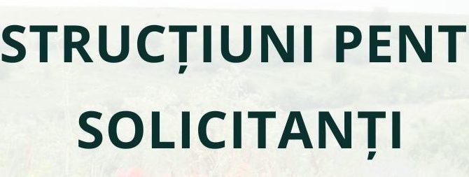 Instrucțiuni depunere proiecte online